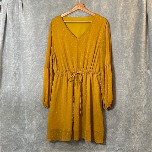 SHEIN Dresses & Skirts - SHEIN Mustard Long Sleeve Dress